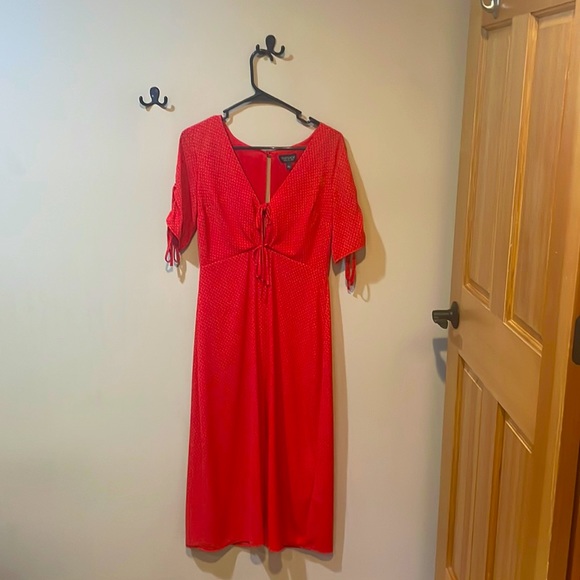 Top shop Red dress with white polka dots - Picture 1 of 5